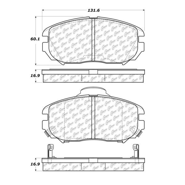 Centric Parts CTEK Brake Pads, 102.11250 102.11250 - main